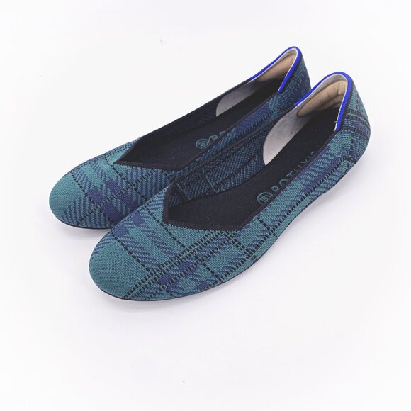 Rothy's The Flat in Pine Plaid - Picture 2 of 11